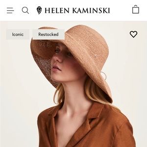 Helen Kaminski Rafia Hat Provence 12 Brown
